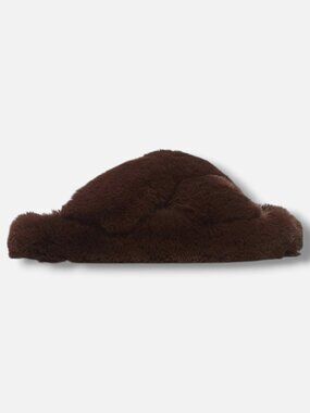 Apparis Women's Brown Biba Faux Fur Slippers Shoes Size 9